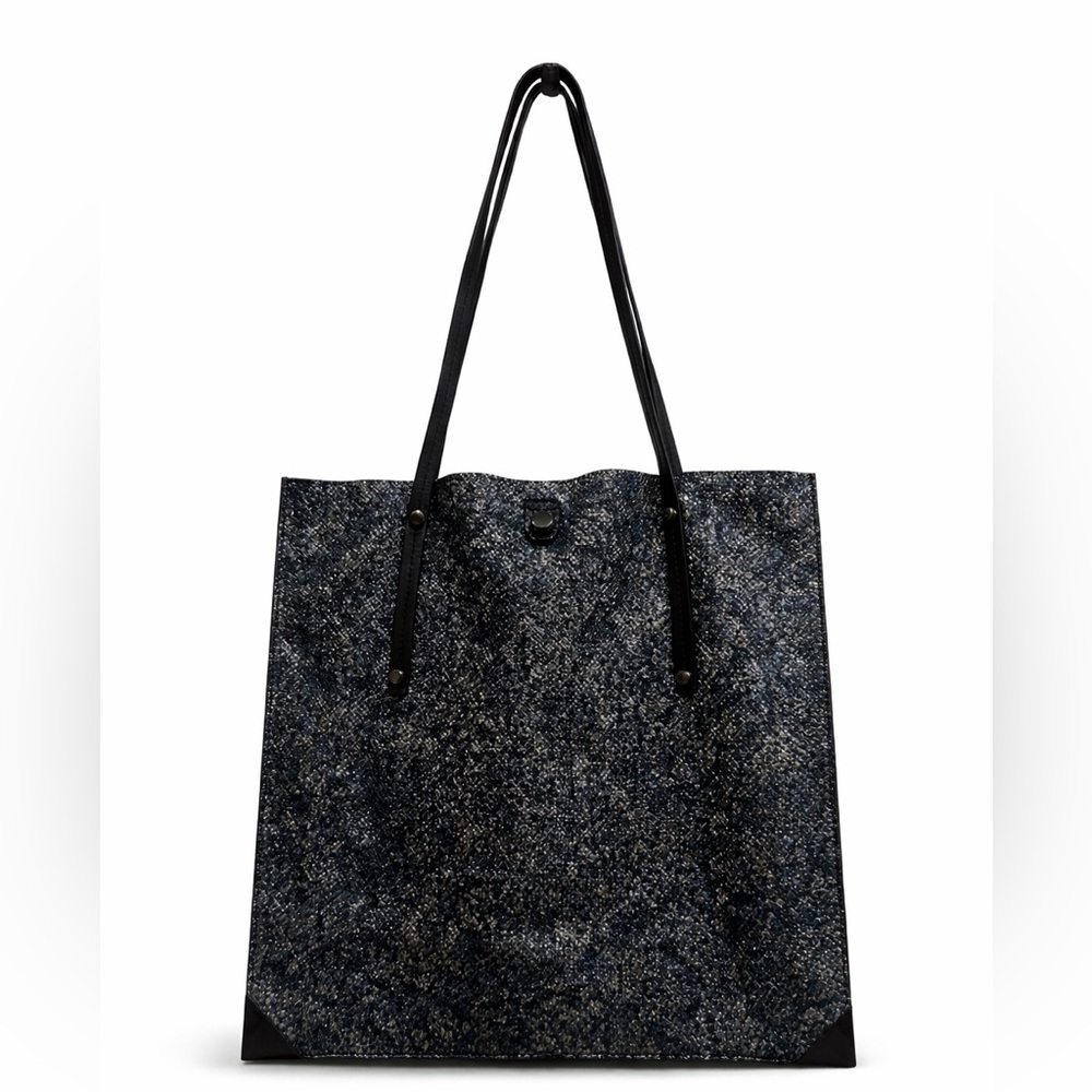 Botkier Navy Metallic Textured Tote Bag – New Without Tags